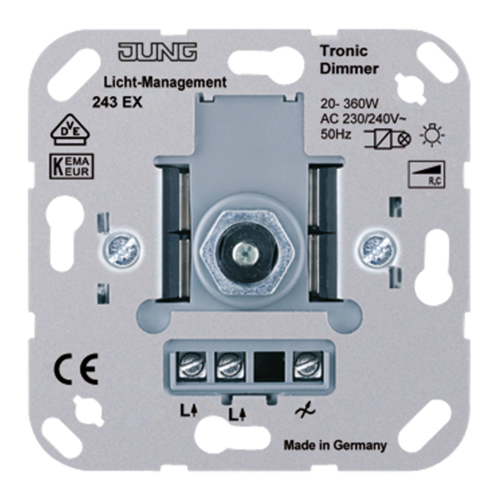 Механизм поворотно-нажимного светорегулятора-переключателя JUNG, 360 Вт