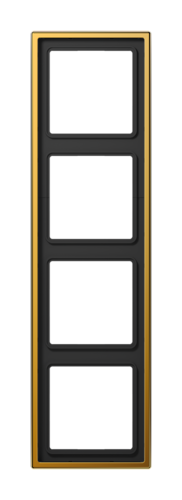 Рамка 4 поста JUNG LS METAL, золотой