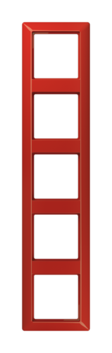 Рамка 5 постов JUNG AS 500, красный