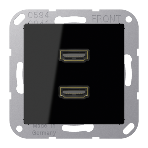 Розетка HDMI JUNG A 500, черный