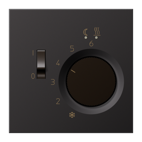 Термостат для теплого пола JUNG LS METAL, с датчиком, алюминий темный