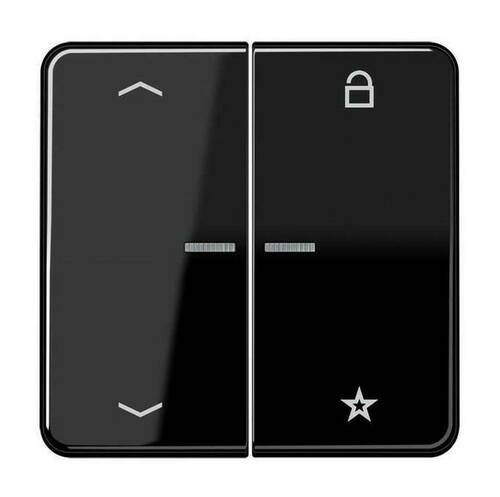 Накладка на жалюзийный выключатель Jung, черный, CD1701PSW