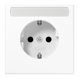 Розетка JUNG LS 990, скрытый монтаж, с заземлением, белый