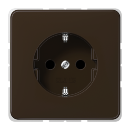 Розетка JUNG CD 500, скрытый монтаж, с заземлением, коричневый