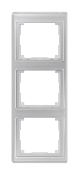 Рамка 3 поста JUNG SL 500, вертикальная, серебро